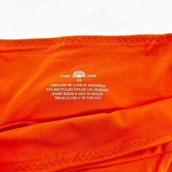 NWT Revolve x Stone Fox Swim Orange Pull On Bikini Bottom Size XS - Picture 3 of 3